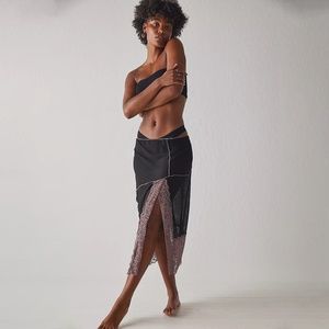 Free People Intimately - Into You Half Column Slip | Size: XS | Black & Lilac